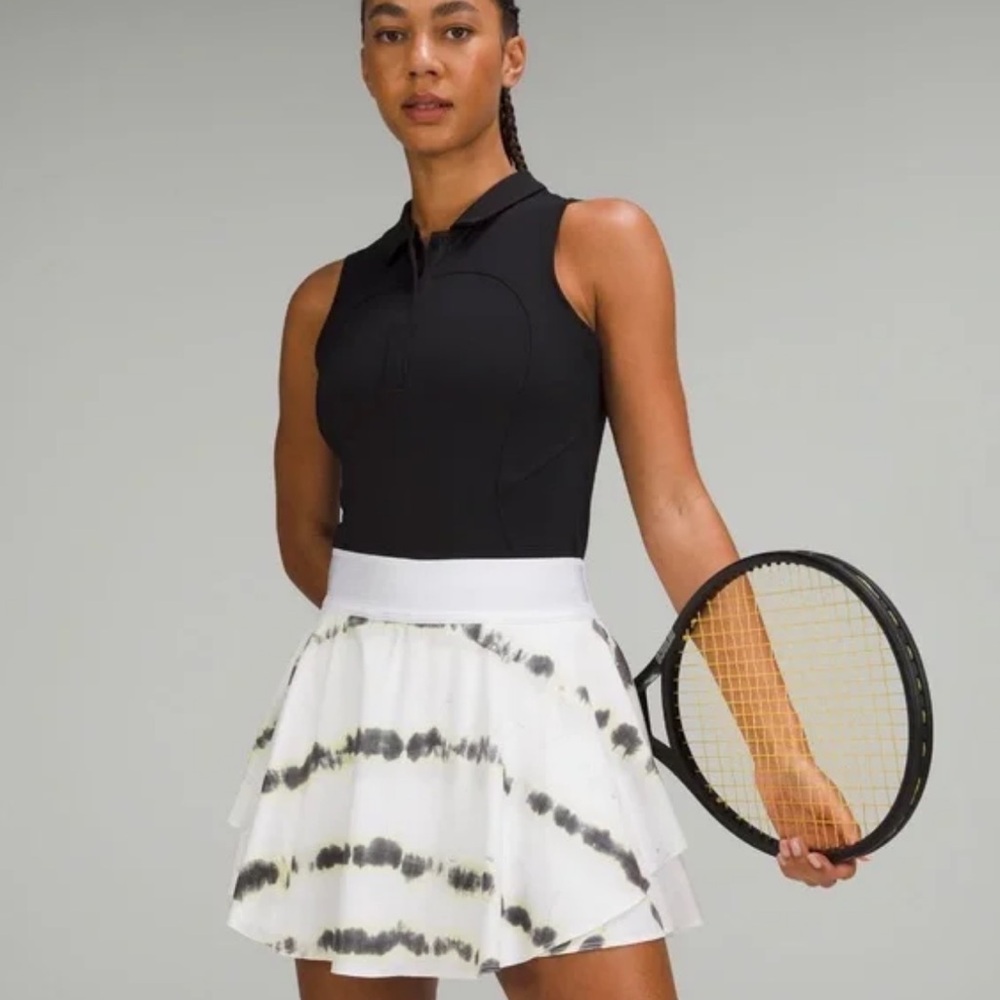 NWT - Lululemon Court Rival HR Transverse Yellow Multi Skirt long